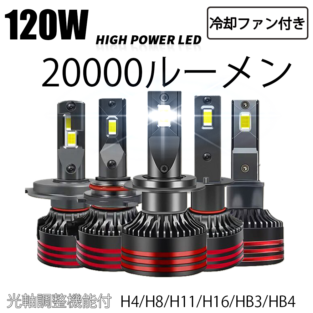 e-auto fun LEDヘッドライト フォグランプ H4 Hi/Lo切替 H8/11/16 HB3