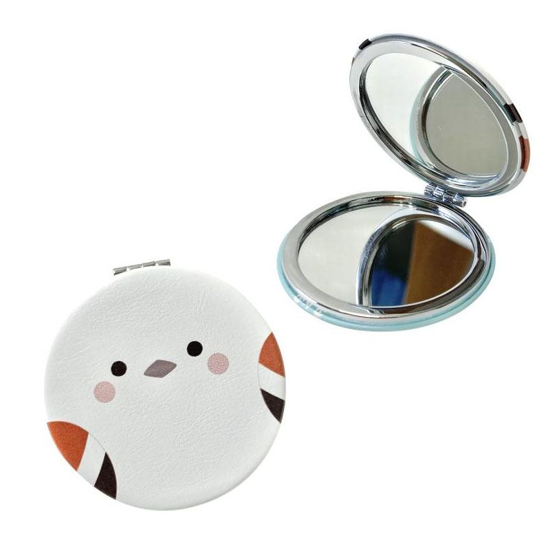 シマエナガ グッズ きながにシマエナガ 2面コンパクトミラー 拡大鏡（2