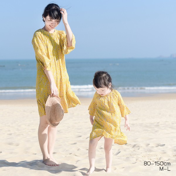 【80-90センチ】Bijoux & Bee 親子ペア ワンピース 80-90センチ】Bijoux & Bee 親子ペア ワンピース