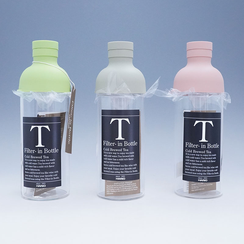 HARIOフィルターインボトル300ml（ライムグリーン・スモーキーグリーン・サーモンピンク）