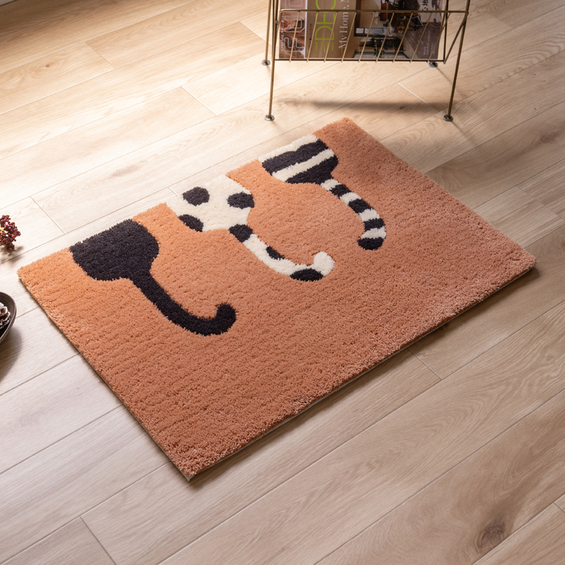 玄関マット 室内 屋内 洗える 猫 おしゃれ 滑り止め 日本製 約50×75cm