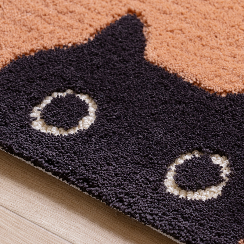 玄関マット 室内 屋内 洗える 猫 おしゃれ 滑り止め 日本製 約50×75cm