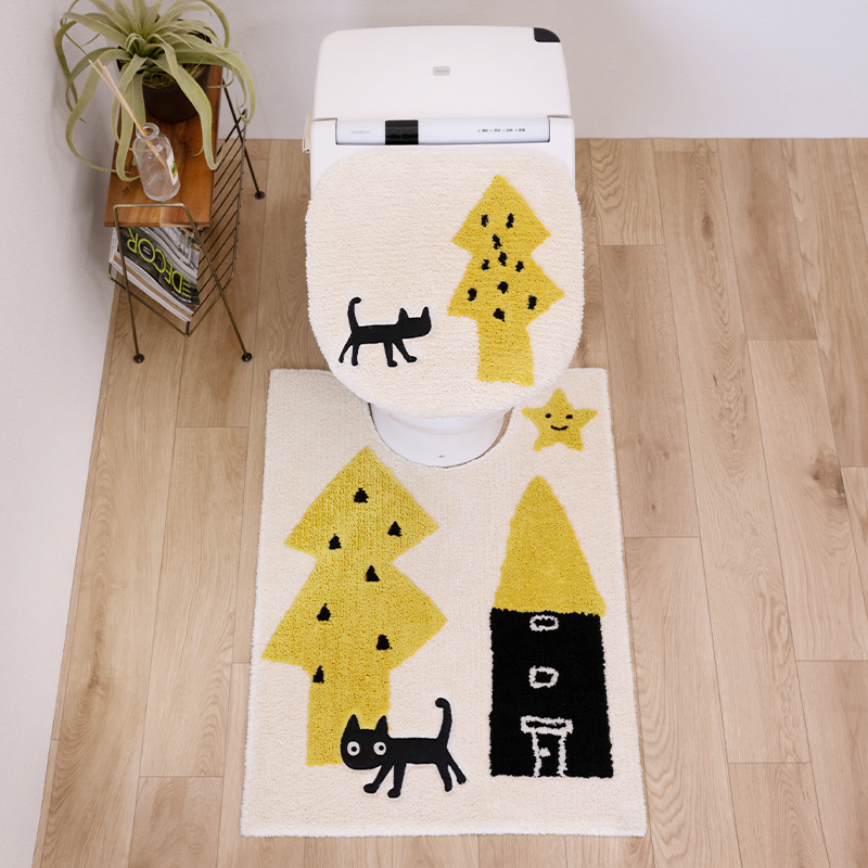 Atsuko Matano（アツコマタノ） トイレマットセット 2点 約80×60cm