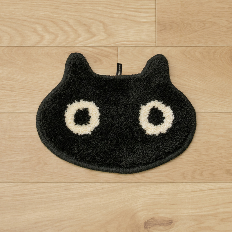 ミニマット おしゃれ 洗える 約22×27cm アクセントマット 猫 玄関 小物
