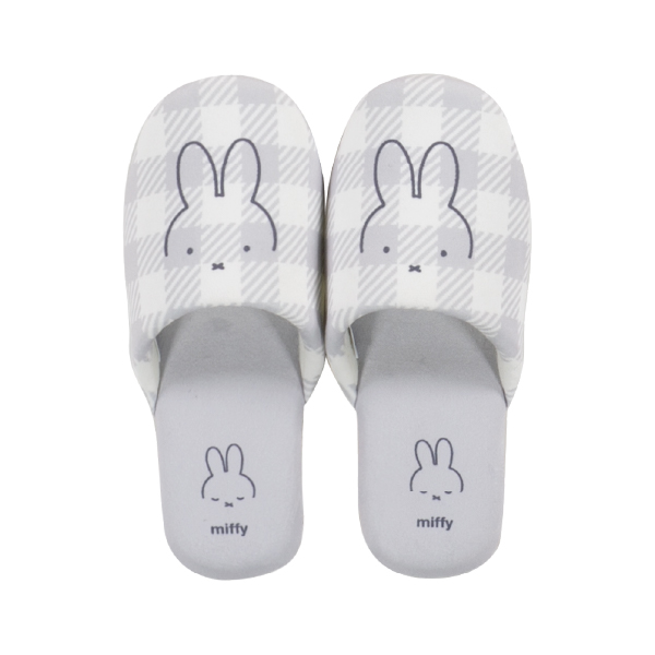 ミッフィー こうさぎ グレー ルームシューズ スリッパ クニャック Miffy スリッパ ディックブルーナ うさぎ 大人 こども 洗える