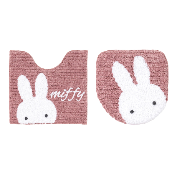 Miffy（ミッフィー） トイレマットセット 2点 約58×60cm トイレマット+