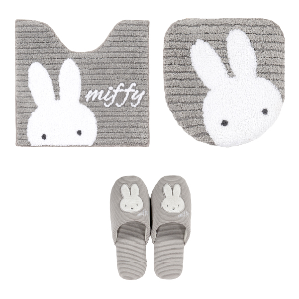 Miffy（ミッフィー） トイレマットセット 3点 約58×60cm トイレマット+
