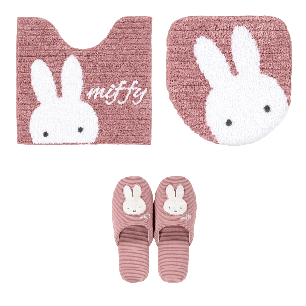 Miffy（ミッフィー） トイレマットセット 3点 約58×60cm トイレマット+