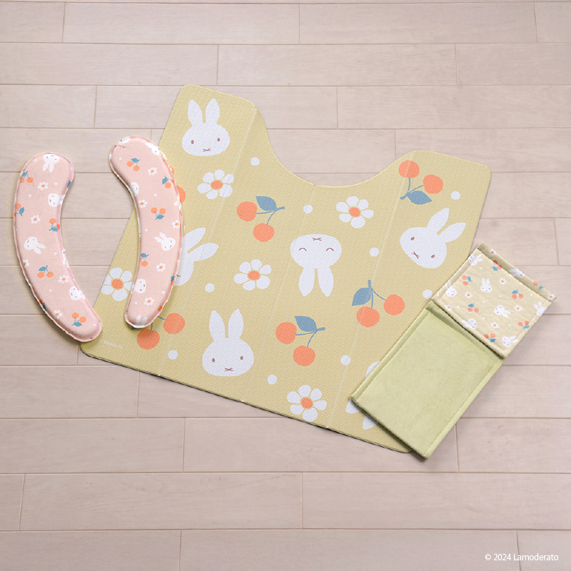 Miffy（ミッフィー） トイレマットセット 3点 約55×60cm PVCトイレ