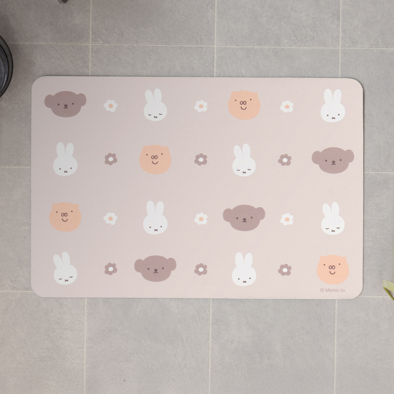Miffy（ミッフィー） バスマット 珪藻土入り ソフト お風呂マット 足