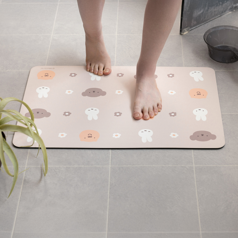 Miffy（ミッフィー） バスマット 珪藻土入り ソフト お風呂マット 足