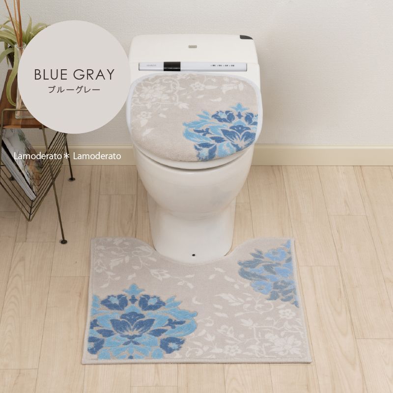 DECORMUSEE トイレマットセット 2点 約60×60cm トイレマット+兼用
