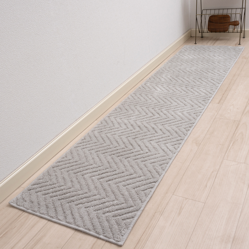 キッチンマット 210cm 洗える 台所マット おしゃれ 滑り止め 約50×210cm 日本製 北欧 HAUSKA プレリア センコー | センコー | 03