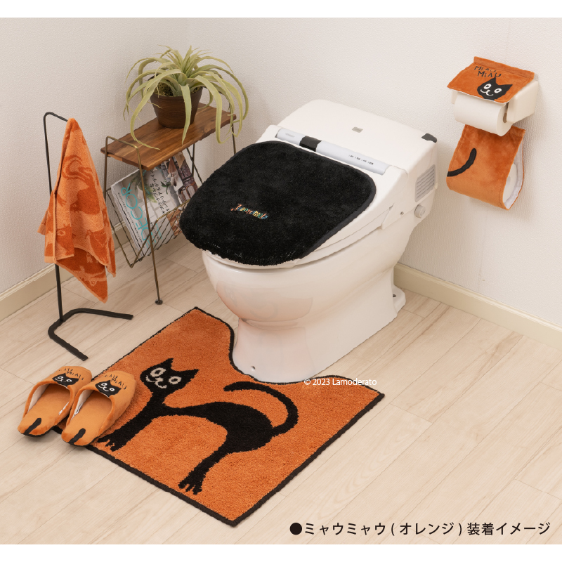 トイレマット 洗える トイレ かわいい おしゃれ 動物 滑り止め トイレタリー 約58×60cm ホコモモラ アニマル センコー｜senkomat｜11