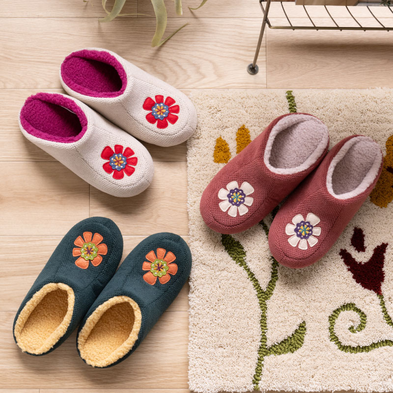 Jocomomola（ホコモモラ） スリッパ ルームシューズ 冬 あったか 室内