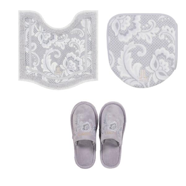 LANCETTI（ランチェッティ） トイレマットセット 3点 約65×65cm トイレ