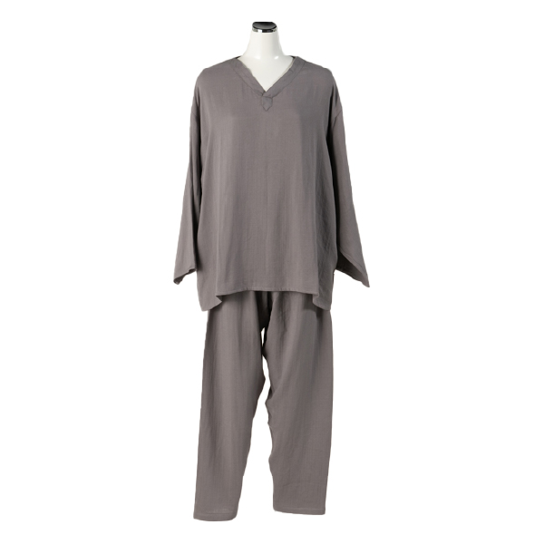 パジャマ レディース ルームウェア 部屋着 ガーゼパジャマ 長袖 M+home