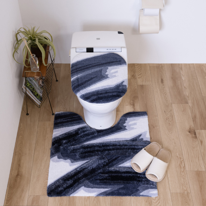 センコー トイレマット 大判 約70×70cm 洗える おしゃれ 滑り止め