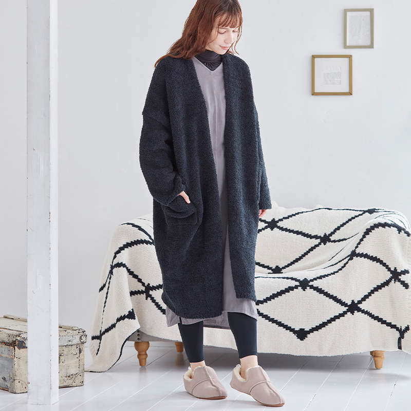 内田彩仍 M+home カーディガン レディース 冬 暖かい あったか