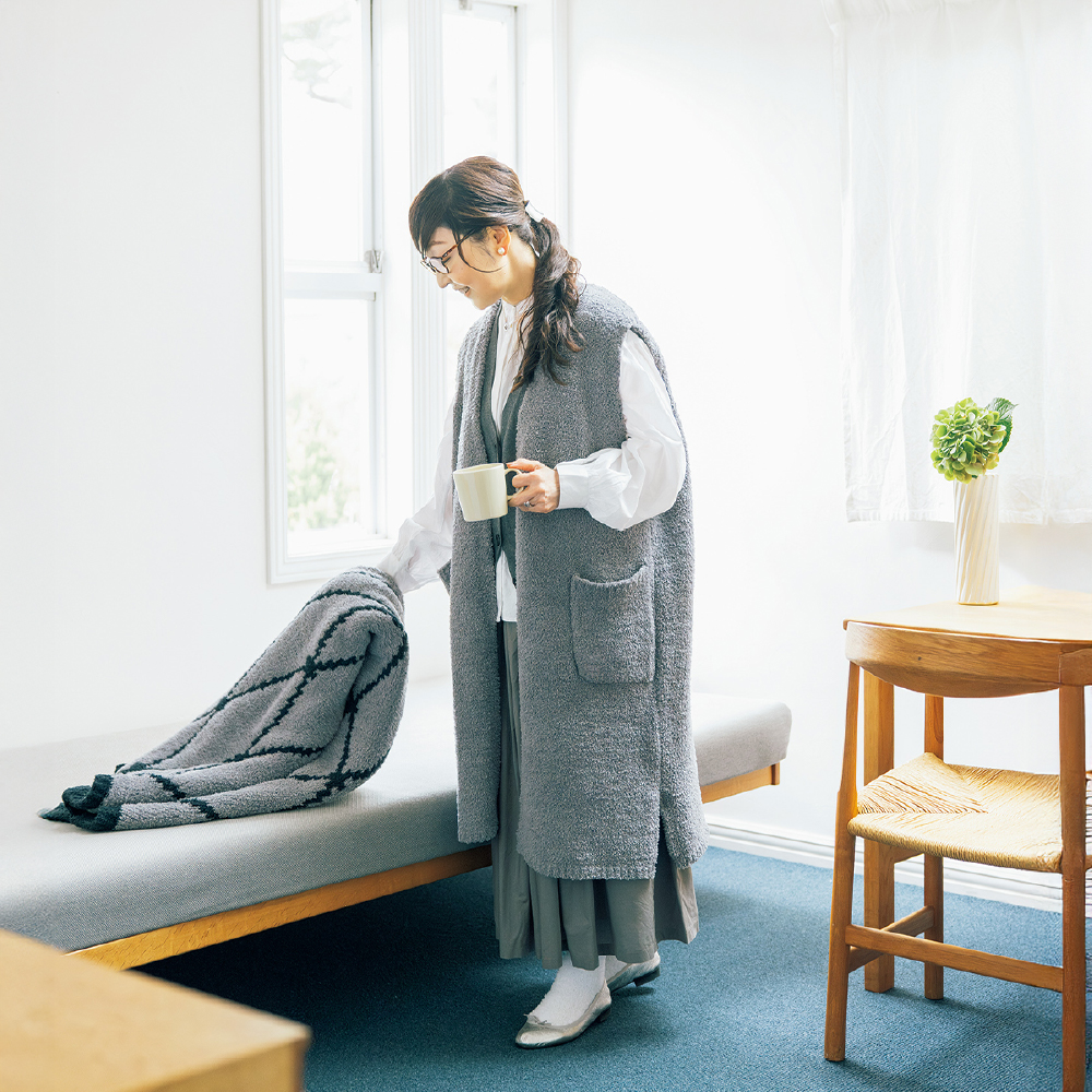 内田彩仍 M+home ロングベスト レディース トップス 冬 暖かい 内田彩仍 M+home ロングベスト レディース トップス 冬 暖かい