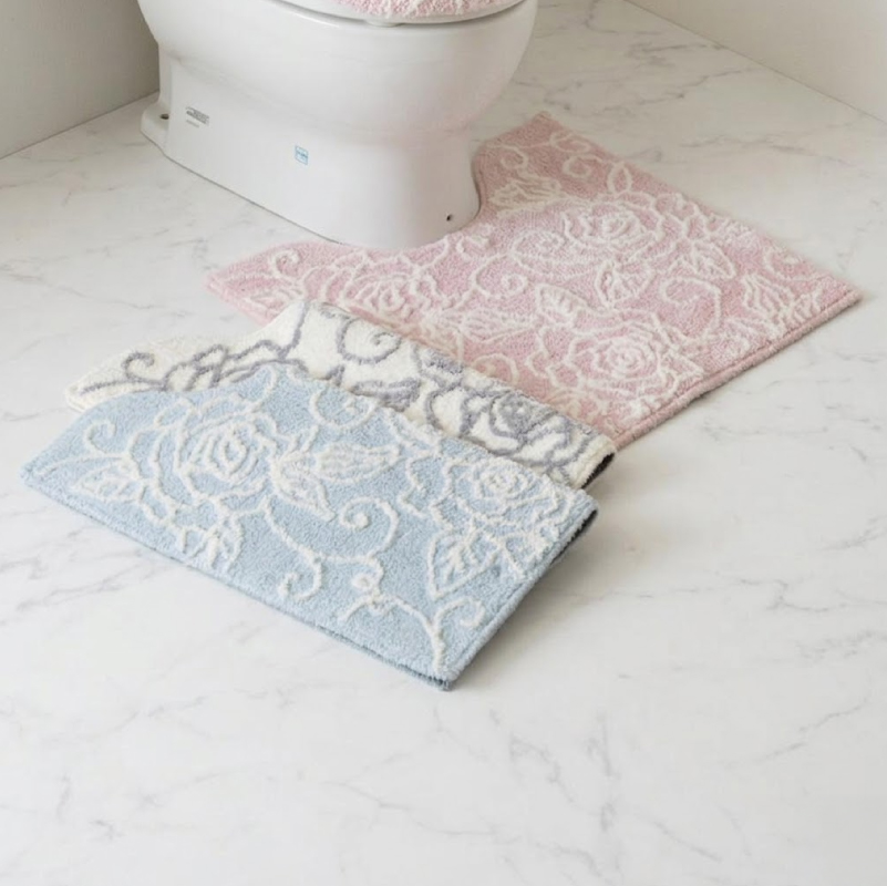 センコー トイレマット 約60×60cm 洗える おしゃれ 滑り止め 単品 バラ