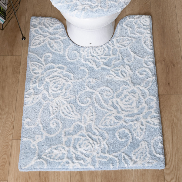 センコー トイレマット ロング 約80×60cm おしゃれ 洗える 花柄 滑り