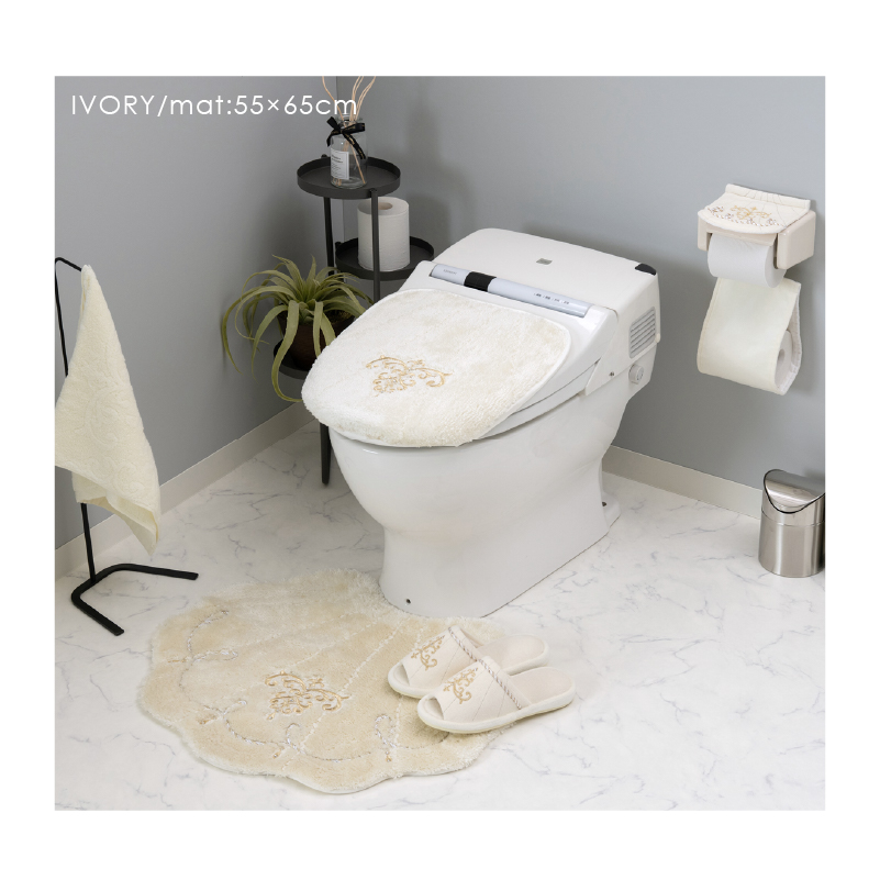 センコー トイレマット 約55×65cm おしゃれ シェル 貝 高級 滑り止め