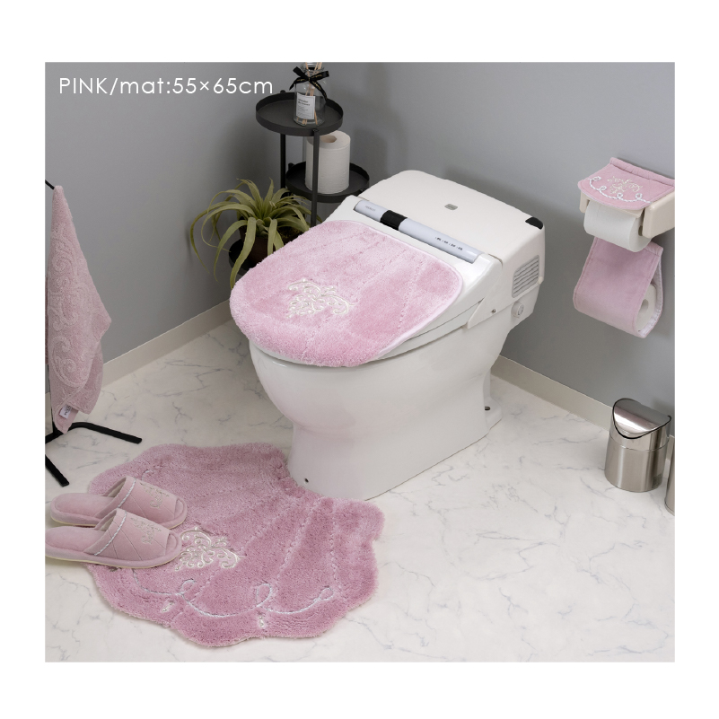 レア★アナスイ　蝶々デザイン　トイレカバー　便座カバー　フタカバー　紫 センコー トイレフタカバー 吸着 トイレカバー 便座ふたカバー 兼用