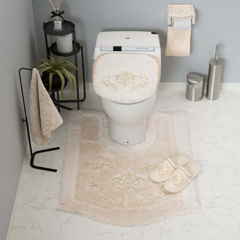 センコー トイレマットセット 5点 約95×70cm ロングトイレマット+兼用