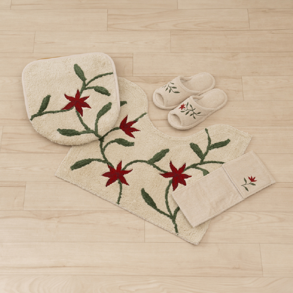 Sybilla（シビラ） トイレマットセット 4点 約50×60cm ミニトイレ