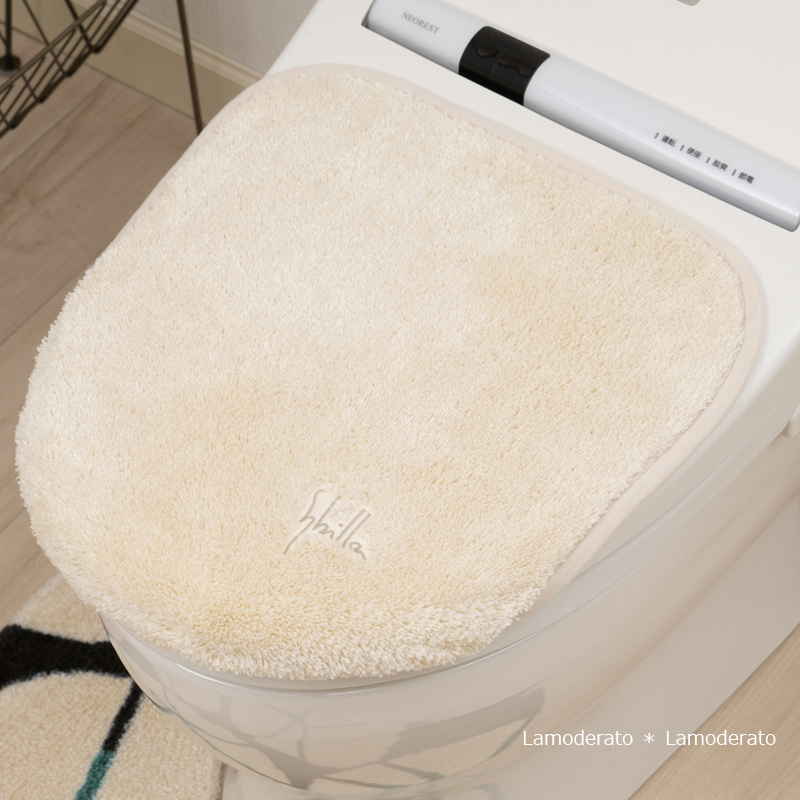 ポテチーノ　トイレカバー ☆ホコモモラ アニマル トイレ2点セット トイレマット+兼用フタカバー