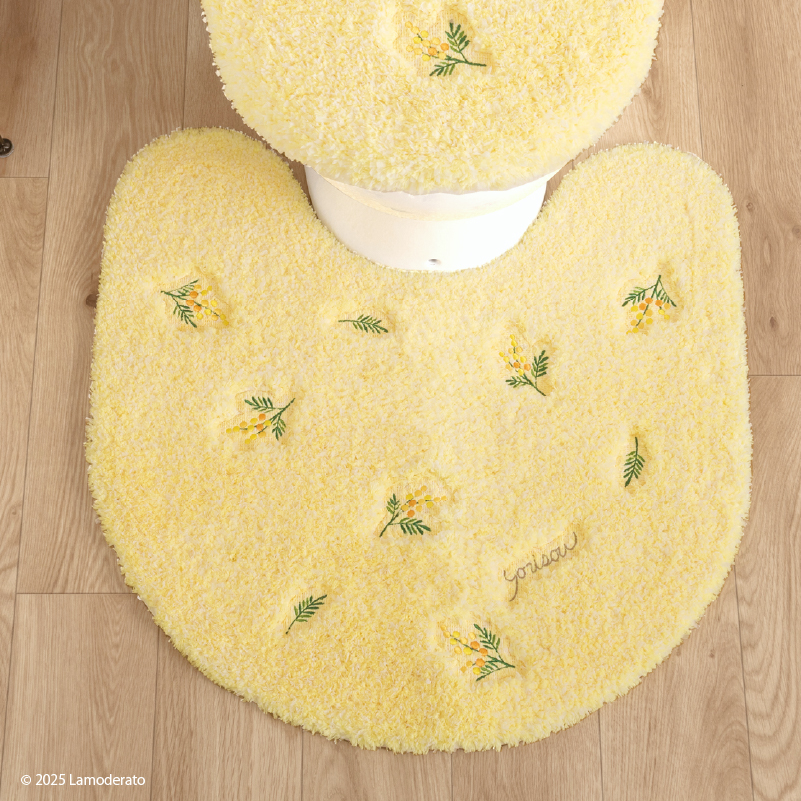 S.D.S トイレマット 約60×60cm 洗える 黄色 トイレ マット おしゃれ