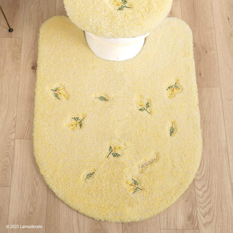 S.D.S トイレマット ロング 約80×60cm 洗える 黄色 トイレ マット