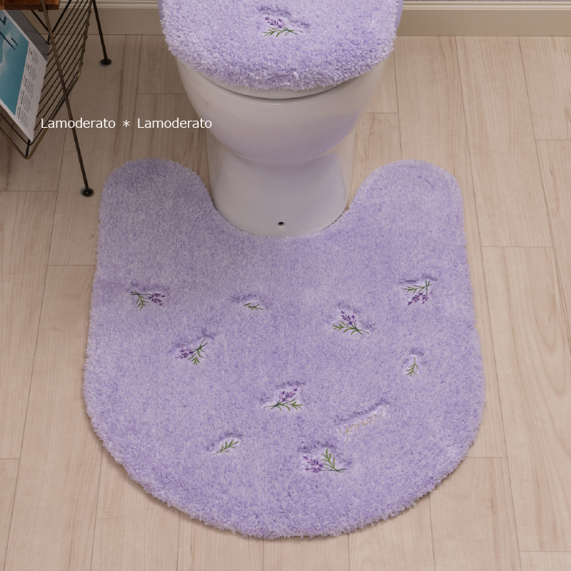 トイレマット ロング 約80×60cm おしゃれ トイレ マット 洗える かわいい トイレタリー SDS yorisou スイートラベンダー センコー