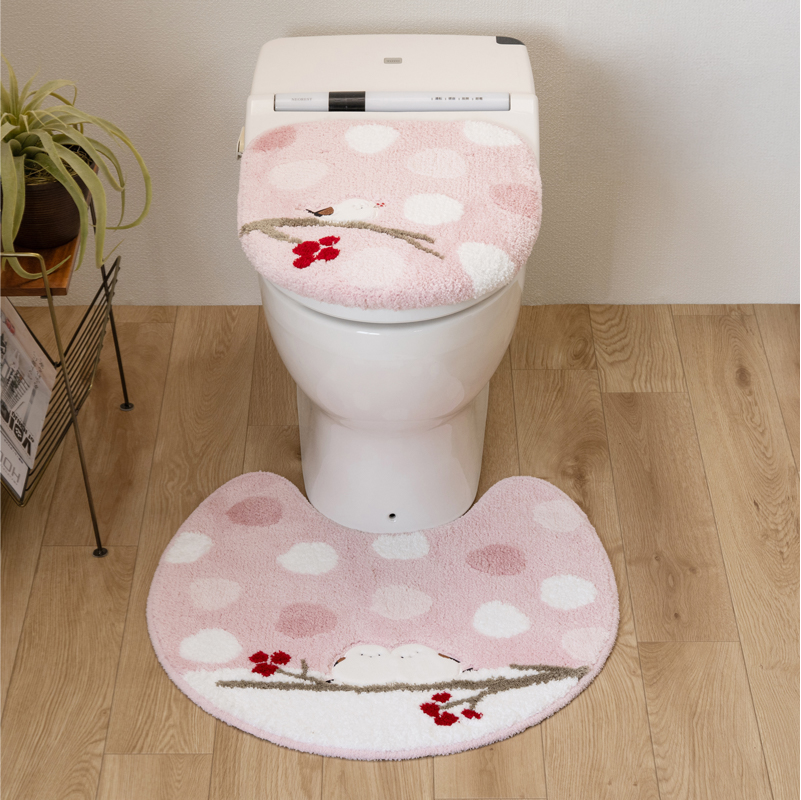 S.D.S トイレマットセット 2点 約60×60cm トイレマット+兼用フタカバー
