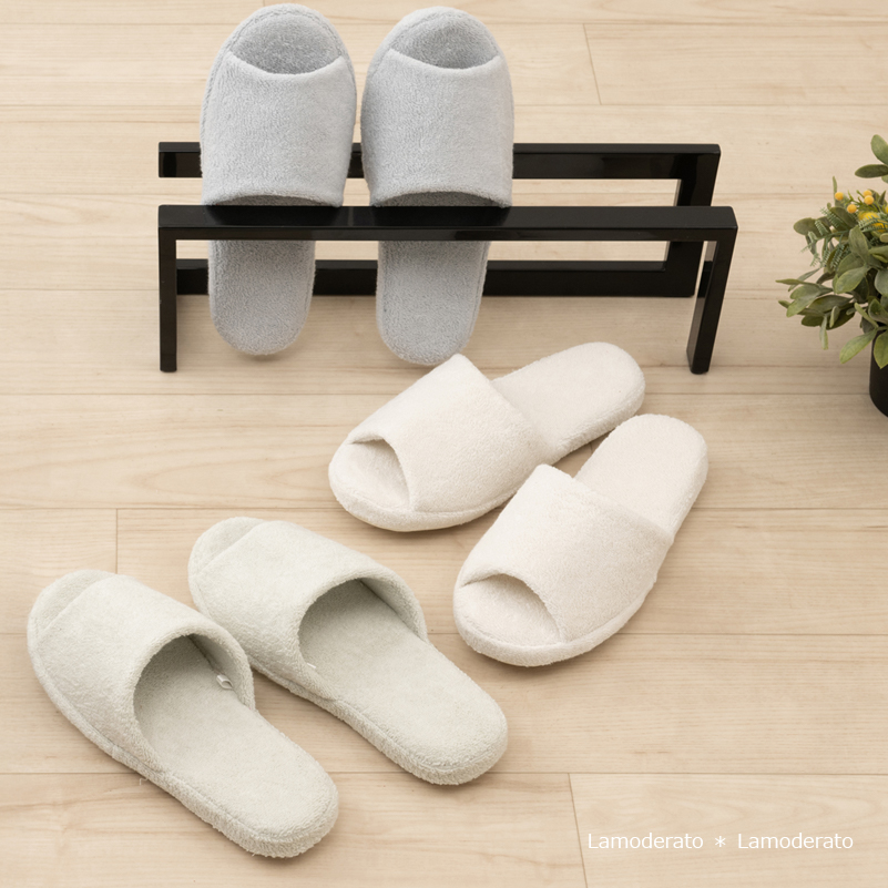 スリッパ ルームシューズ トイレスリッパ 洗える おしゃれ 室内 室内履き 今治タオル 綿 日本製 約23-25cm SDS ふかふか綿パイルスリッパ センコー
