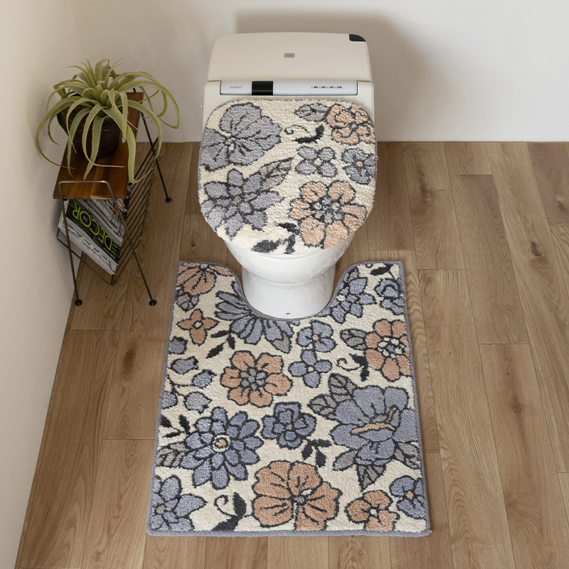 S.D.S トイレマットセット 2点 約75×60cm ロングトイレマット+兼用