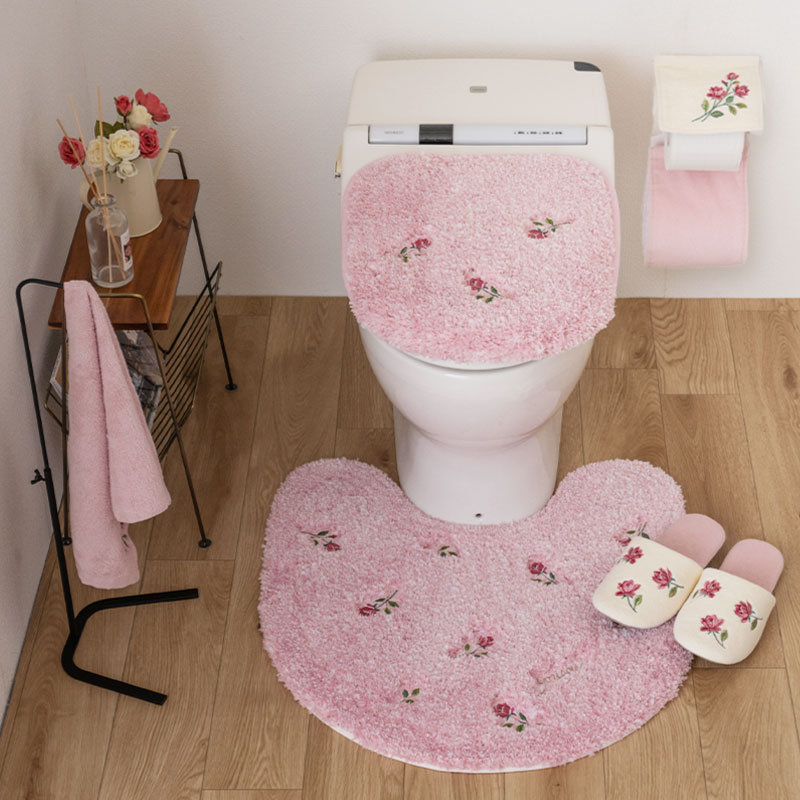 S.D.S トイレマットセット 5点 約60×60cm トイレマット+兼用フタカバー