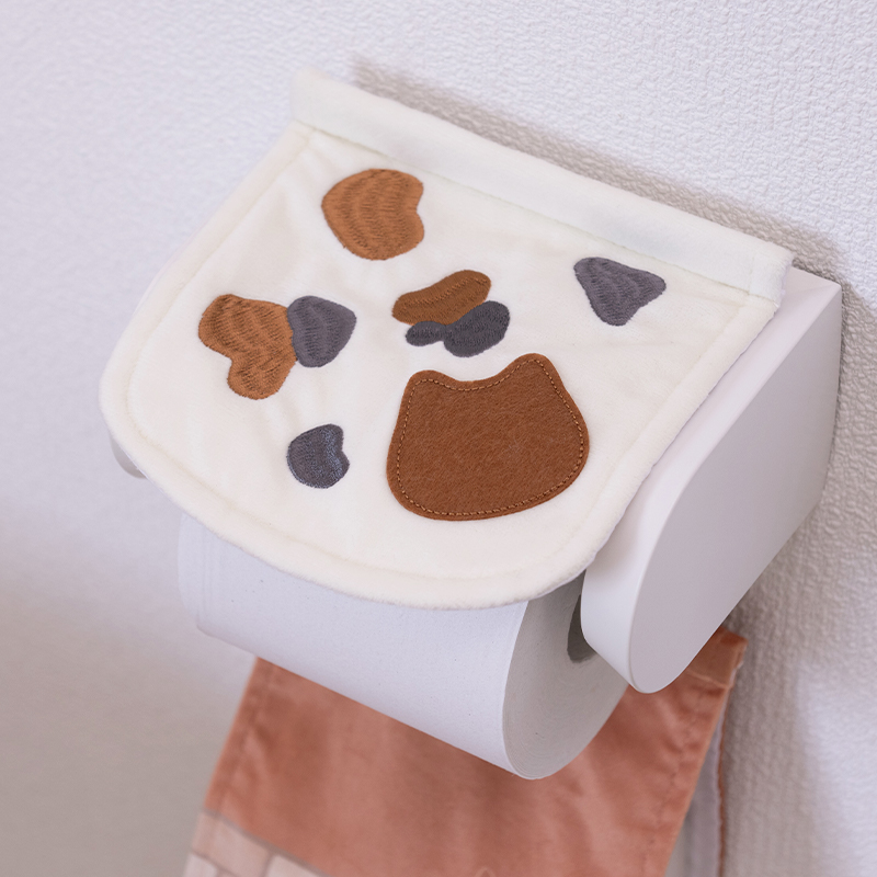 S.D.S トイレットペーパーホルダーカバー 猫 洗える おしゃれ 予備