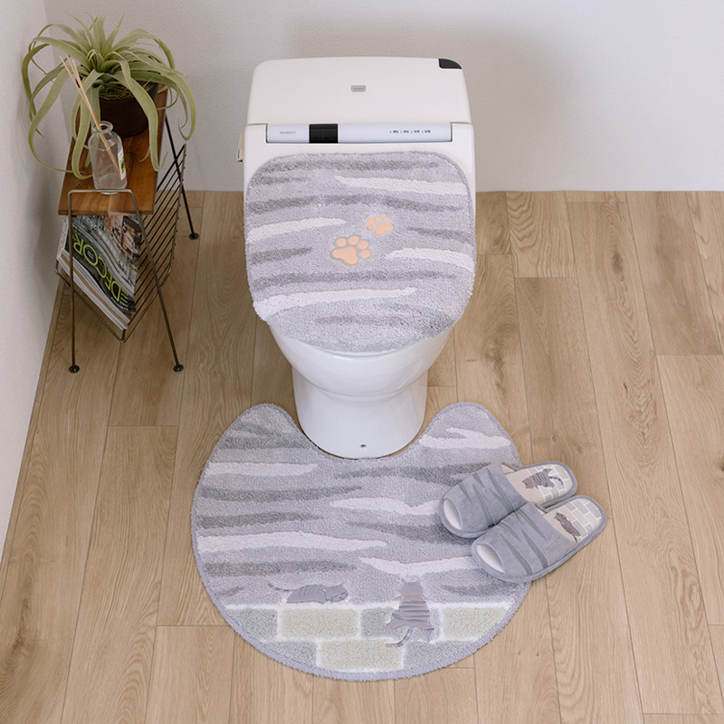 トイレ三点セット S.D.S トイレマットセット 3点 約60×60cm トイレマット+兼用フタカバー