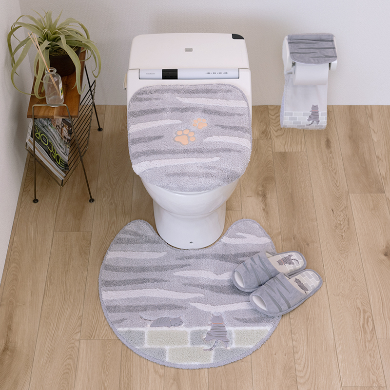 S.D.S トイレマットセット 4点 約60×60cm トイレマット+兼用フタカバー
