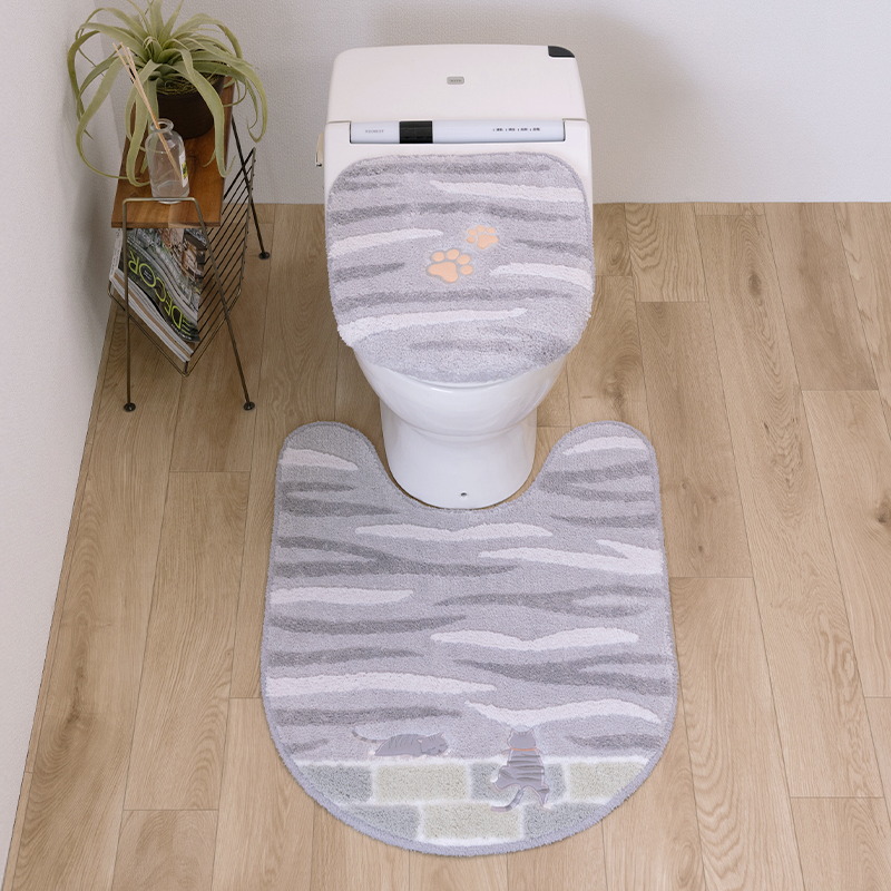 S.D.S トイレマットセット 2点 約80×60cm ロングトイレマット+兼用