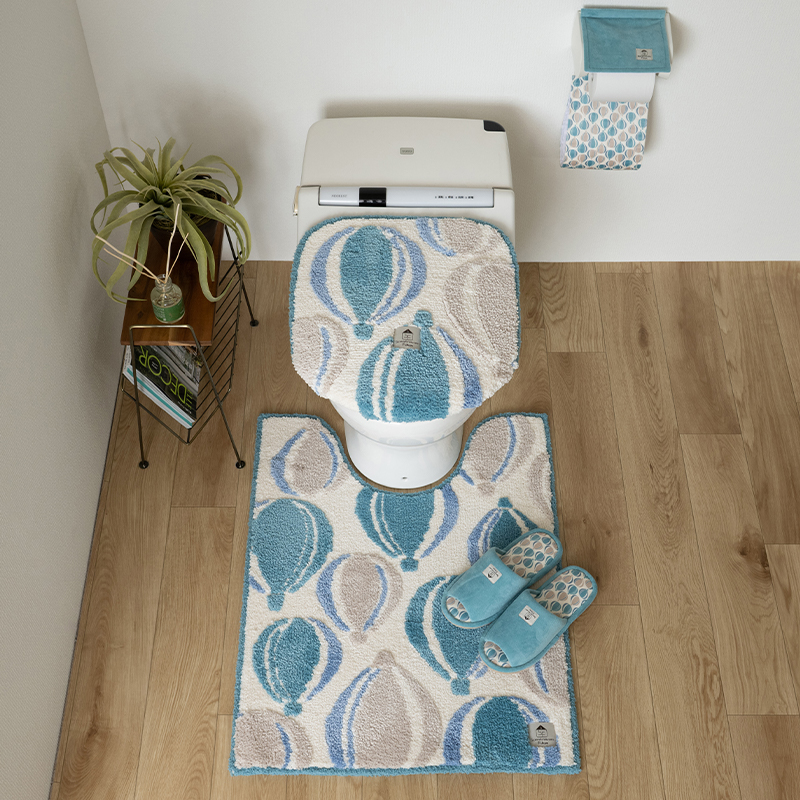 S.D.S トイレマットセット 4点 約75×60cm ロングトイレマット+兼用