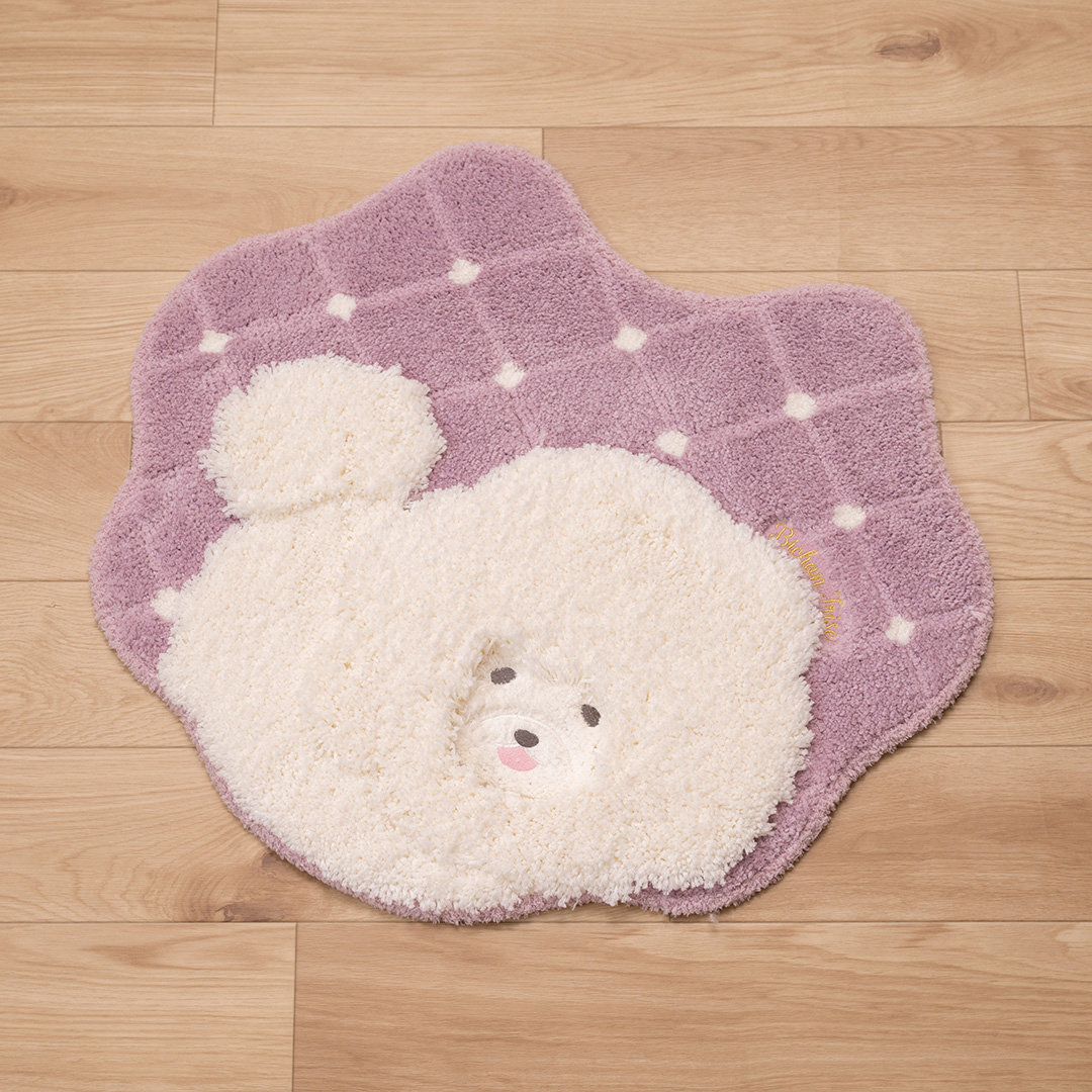 S.D.S トイレマット 犬柄 おしゃれ かわいい 洗える 滑り止め ベージュ
