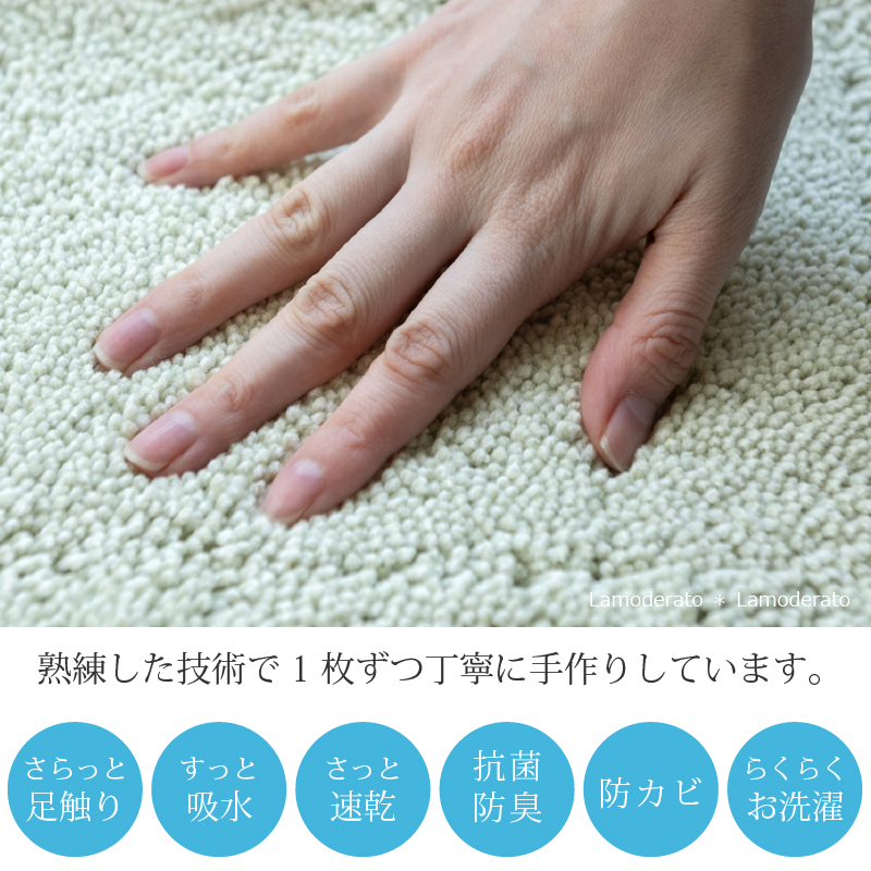 バスマット 速乾 洗える ミニ 約35×50cm 足拭きマット 小さめ お風呂マット 無地 滑り止め SDS 実はすごいバスマット センコー 関連画像2