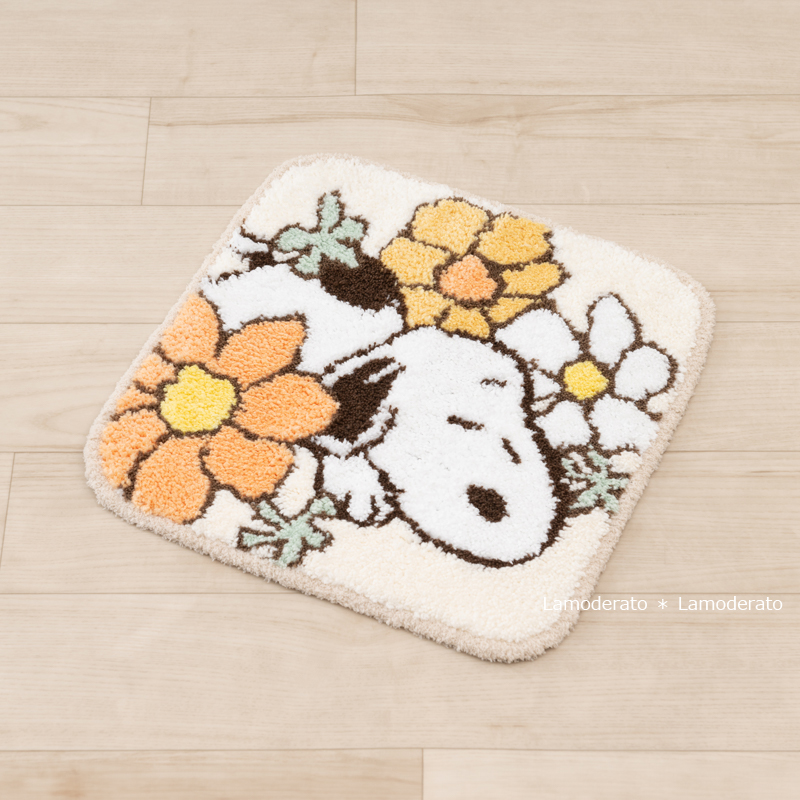 SNOOPY（スヌーピー） チェアパッド 四角 約38×38cm 椅子用クッション