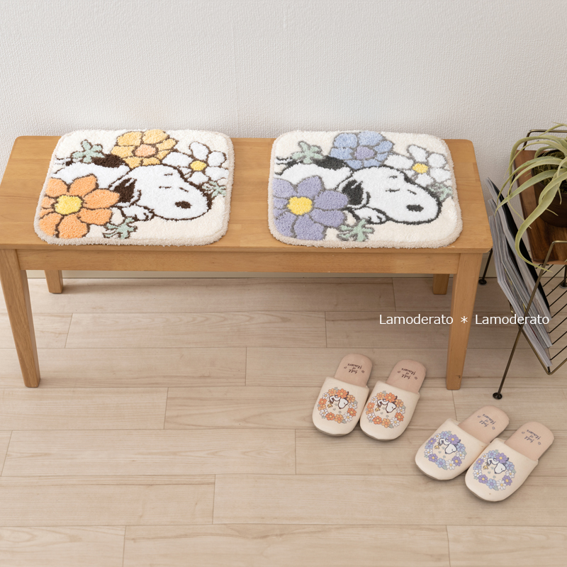 SNOOPY（スヌーピー） チェアパッド 四角 約38×38cm 椅子用クッション