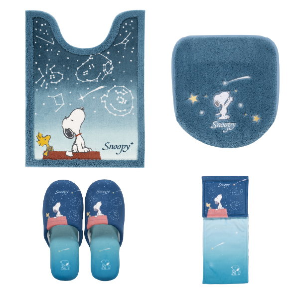 SNOOPY トイレマットセット 4点 約80×60cm ロングトイレマット+