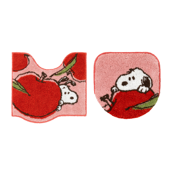 SNOOPY トイレマットセット 2点 約58×60cm トイレマット+兼用