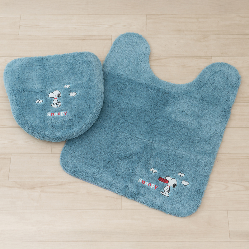 SNOOPY トイレマットセット 2点 約75×60cm ロングトイレマット+
